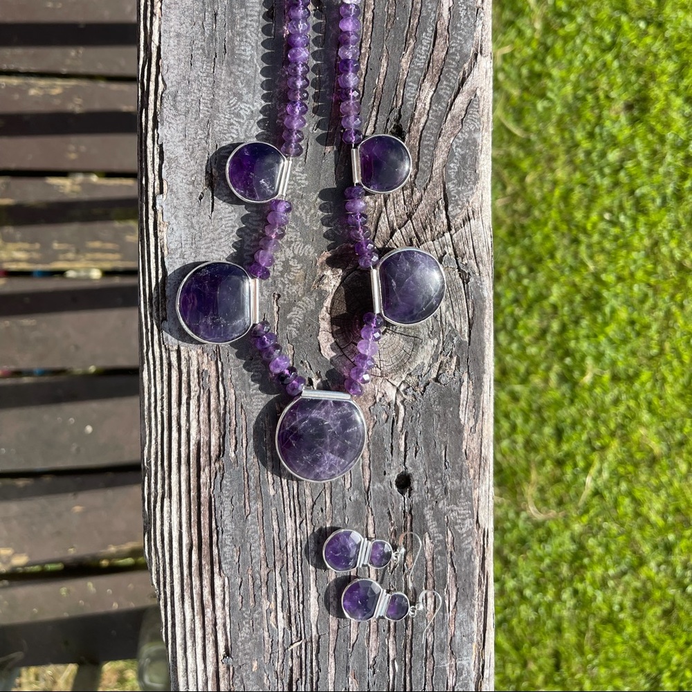 Jay King Amethyst Necklace & Earring Set